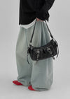 Witton Pocket Buckle Leather Shoulder Bag