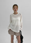 [MADE] Papa Summer Knit Long Sleeve T-shirt (Linen 30%)