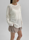 [MADE] Papa Summer Knit Long Sleeve T-shirt (Linen 30%)