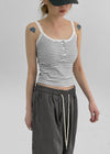 Flavor Lace Button Sleeveless (Built-in Cap)