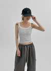 Flavor Lace Button Sleeveless (Built-in Cap)