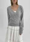 Edmund Button Wrap Cashmere Knit Cardigan