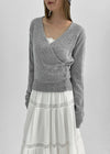 Edmund Button Wrap Cashmere Knit Cardigan