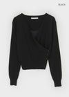 Edmund Button Wrap Cashmere Knit Cardigan