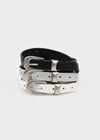 Kowang Silver Tip Leather Belt