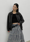 Carloan Loose Fit Leather Jumper