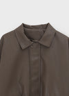 Carloan Loose Fit Leather Jumper
