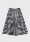 [MADE] Puona Checkered Flared Long Skirt