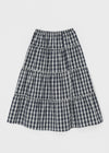 [MADE] Puona Checkered Flared Long Skirt