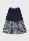 [MADE] Puona Checkered Flared Long Skirt