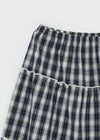 [MADE] Puona Checkered Flared Long Skirt