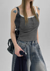 Flavor Lace Button Sleeveless (Built-in Cap)