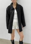 Rotian Leather Half Jacket