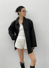 Rotian Leather Half Jacket