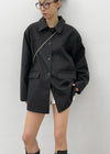 Rotian Leather Half Jacket