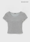 [MADE] Easy Basic V-Neck U-Neck Short Sleeve T-shirt (Built-in Cap)