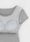 [MADE] Easy Basic V-Neck U-Neck Short Sleeve T-shirt (Built-in Cap)