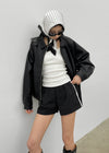 Carloan Loose Fit Leather Jumper