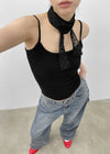 [MADE] Easy Basic V-Neck Strap Sleeveless (Built-in Cap)