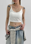 Maruten Crop Strap Sleeveless (Built-in Cap)