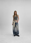 Judeal Crop Strap Sleeveless (Built-in Cap)