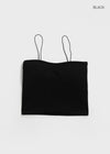Judeal Crop Strap Sleeveless (Built-in Cap)