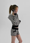 Sking Stripe Crop Hood Zip (Set Purchase Available)