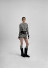 Sking Stripe Crop Hood Zip (Set Purchase Available)