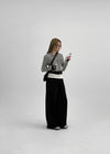 Sking Stripe Crop Hood Zip (Set Purchase Available)