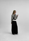 Sking Stripe Crop Hood Zip (Set Purchase Available)