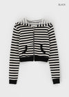 Sking Stripe Crop Hood Zip (Set Purchase Available)