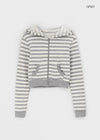 Sking Stripe Crop Hood Zip (Set Purchase Available)