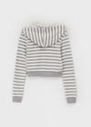 Sking Stripe Crop Hood Zip (Set Purchase Available)