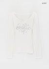 Soldin Lettering Two-Way Long Sleeve T-shirt