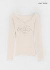 Soldin Lettering Two-Way Long Sleeve T-shirt