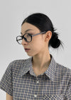 Groosing Horn-rimmed Glasses