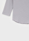 Trac Stripe Off Shoulder 3/4 Sleeve T-shirt