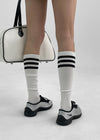 Oysho Sporty Three-Line Knee Socks