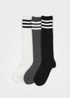 Oysho Sporty Three-Line Knee Socks
