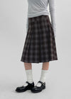[MADE] Tnew Check Pleated Midi Skirt