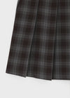 [MADE] Tnew Check Pleated Midi Skirt