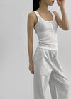 Mengs Henry-Neck Ribbed Sleeveless