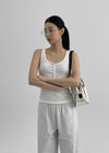 Mengs Henry-Neck Ribbed Sleeveless