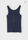 Mengs Henry-Neck Ribbed Sleeveless