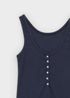 Mengs Henry-Neck Ribbed Sleeveless