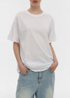 [B-BASIC] Washable Cool Round Box Short Sleeve T-shirt