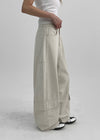 Hoke washing cargo denim pants