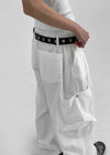 TheQ Nylon Pocket Wide Pants (Set with Belt)