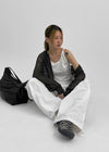 TheQ Nylon Pocket Wide Pants (Set with Belt)