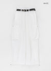 TheQ Nylon Pocket Wide Pants (Set with Belt)